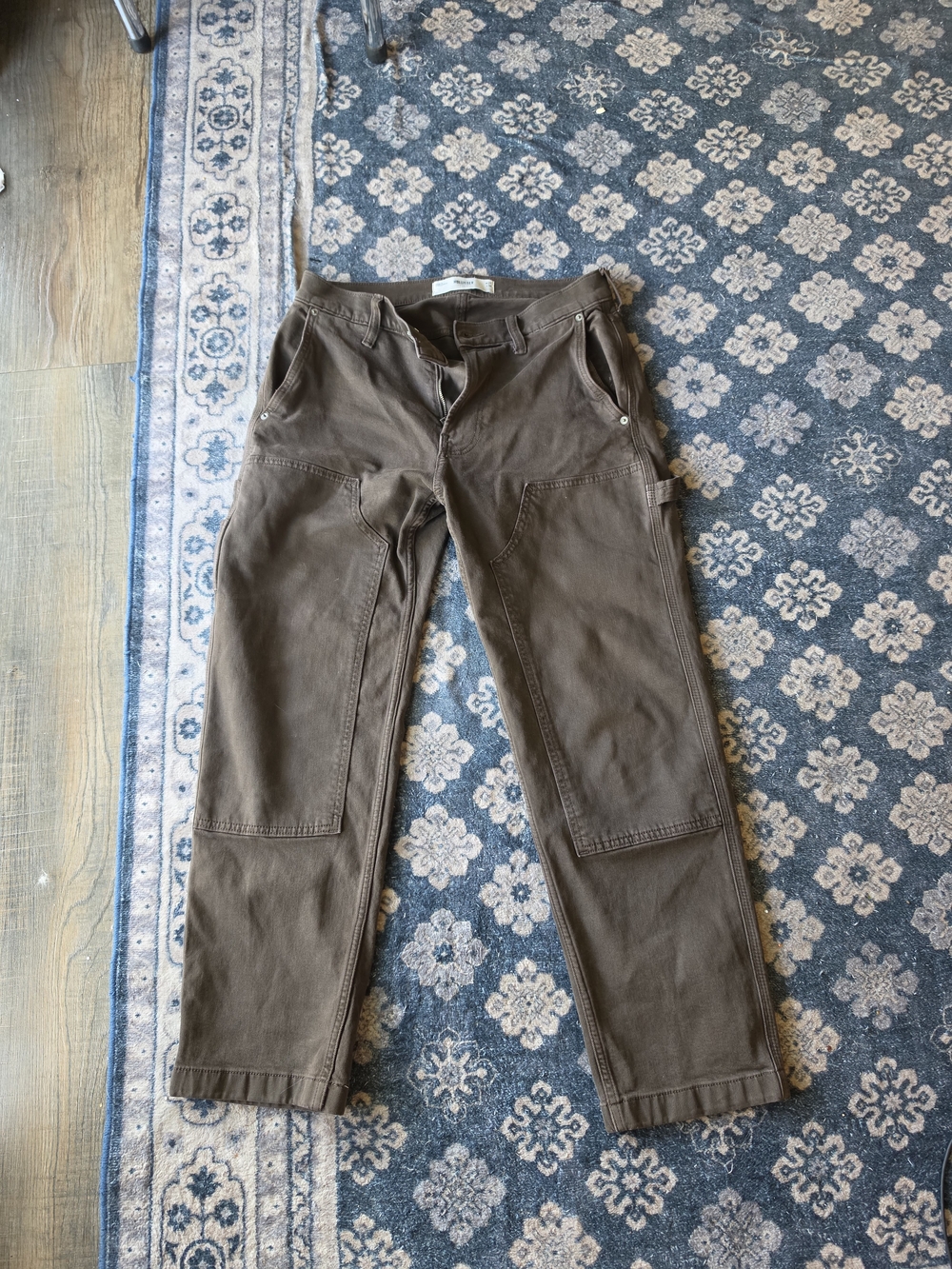 Hollister Olive Cargo Work Pants with Hammer Loop
